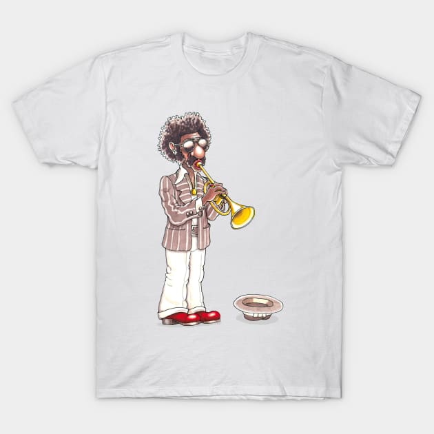 Trumpet Busker T-Shirt by argart